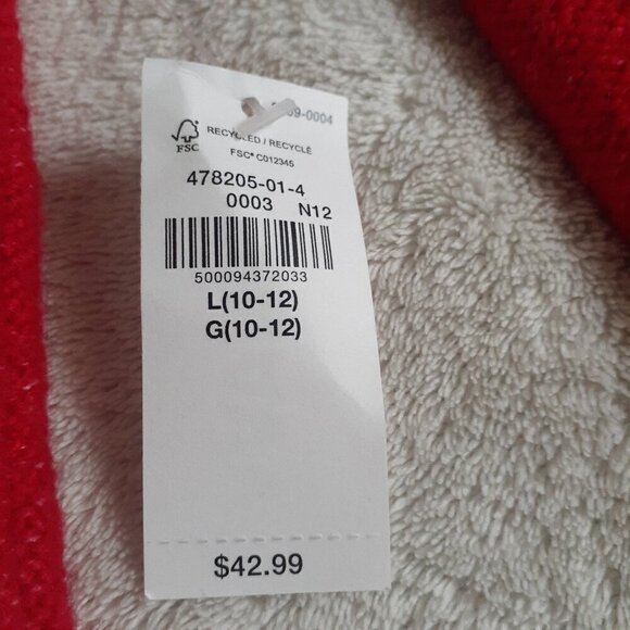 Old Navy Girls Large Red Cable Knit High Neck Sweater NWT - Picture 6 of 9